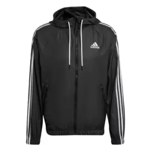 Image of adidas BSC 3-Stripes Wind Jacket Mens - Black