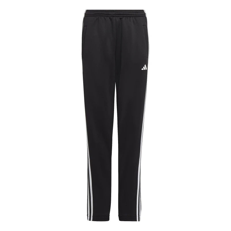 Image of adidas Junior Train Essentials 3 Stripe Pant - Black/White, Size 7-8 Years Black/White V5PUT Unisex 7-8 YEARS