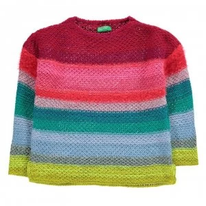 Image of Benetton Benetton Stripe Knit Gi93 - 901 Multi