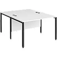 Image of Dams International Desk MB1216BKWH 1,200 x 1,600 x 725 mm