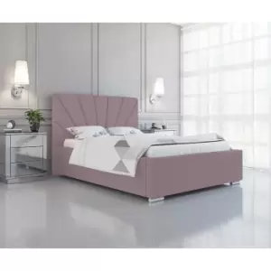 Image of Khuduro Bed Small Double Plush Velvet Pink