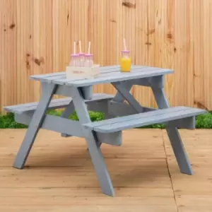 Image of Interiors By PH Grey Kids Picnic Bench