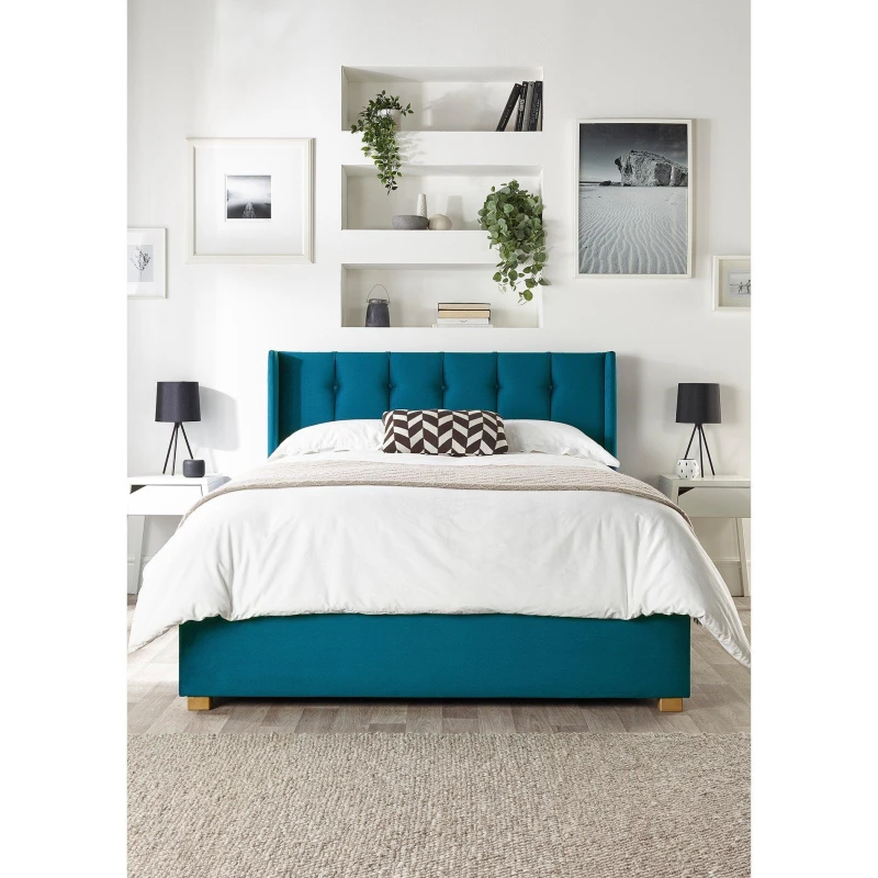 Image of Catherine Lansfield Catherine Lansfield Utopia Ottoman Wing Bed Beds Single Green 38478615010