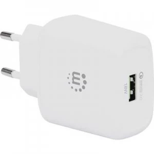 Image of Manhattan 102285 USB charger Mains socket Max. output current 3 A 1 x USB 3.2 1st Gen port A (USB 3.0) Qualcomm Quick Charge 3.0