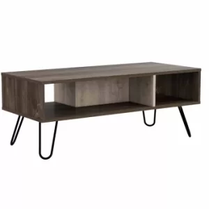 Image of Nevada Coffee Table with Hairpin Legs, Oak