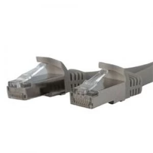 Image of StarTech.com 10ft Cat 6a Gray Shielded Molded 10 Gigabit RJ45 STP Cat6a Patch Cable