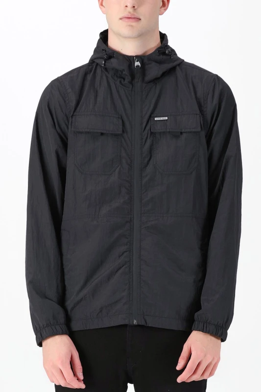 Image of Luke 1977 Luke 1977 Men Denver Hooded Jacket in Black Size: Small Black S Male 5056482094360