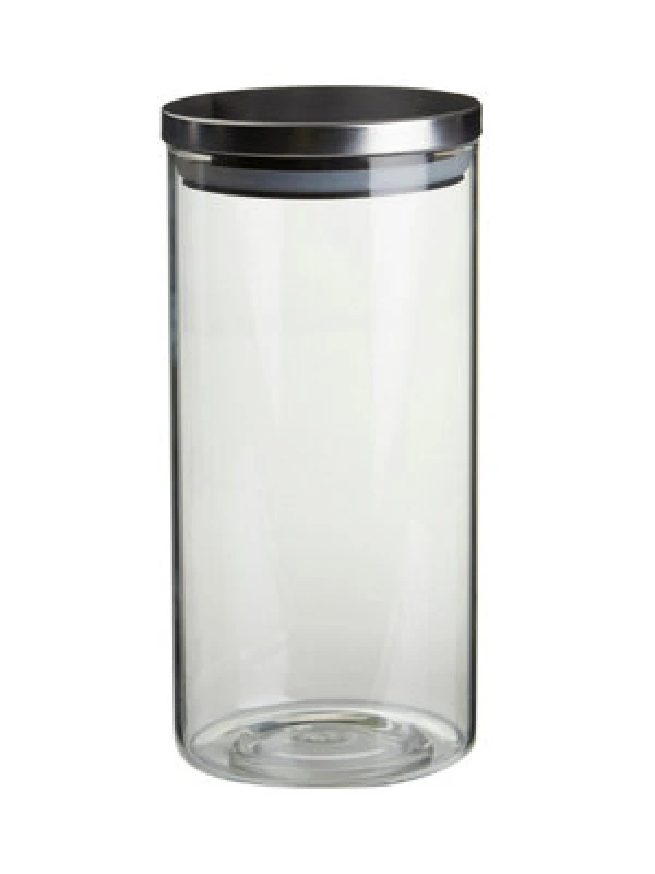 Image of Interiors by Premier Freska 1300ml Storage Jar Silver