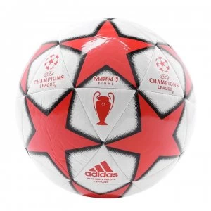 Image of adidas Football Uniforia Club Ball - Wht/Blk/Red