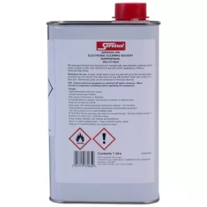 Image of Servisol 6200005000 IPA 170 Isopropyl Alcohol 1 Litre Tin (non Aer...