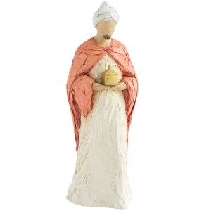 Image of More than Words Nativity Figurines Wise Man Red (Frankincense)