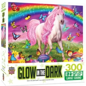 Image of Masterpieces Puzzle Glow in the Dark Rainbow World Ez Grip Puzzle 300 piece jigsaw puzzle