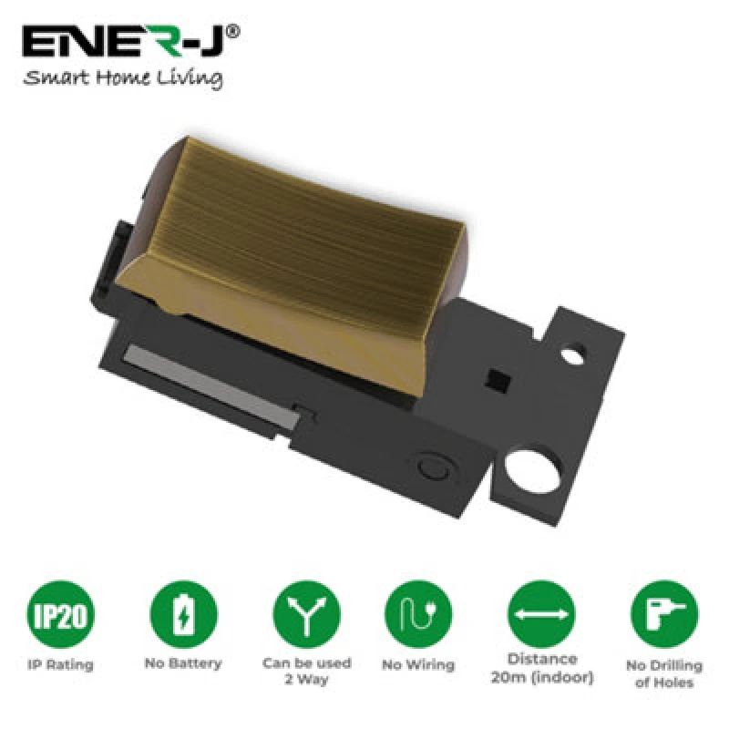 Image of Ener-J Ener - J Wireless Kinetic Grid Switch Module Antique Brass Single Gang Fsk 433Mhz