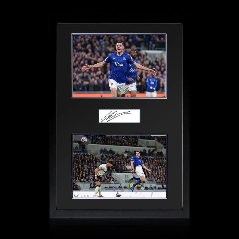 Image of The Fan Cave Michael Keane Signed Everton Plaque Iconic Frame I Blue unisex 690x480mm