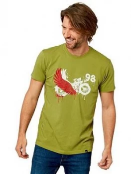 Image of Joe Browns Flying Through Life T-Shirt - Green , Green, Size S, Men