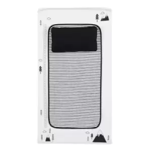 Image of Ickle Bubba Mono Mountains Deluxe Changing Mat Black and white