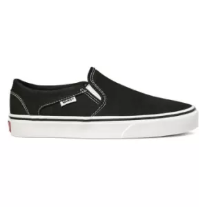 Image of Vans Asher Slip On Canvas Trainers Womens - Black
