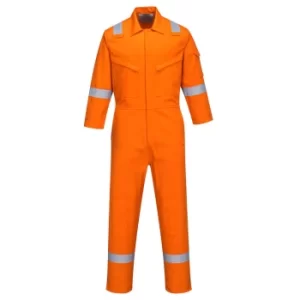 Image of Biz Flame Ladies Plus Anti Static Flame Resistant Overall Orange S