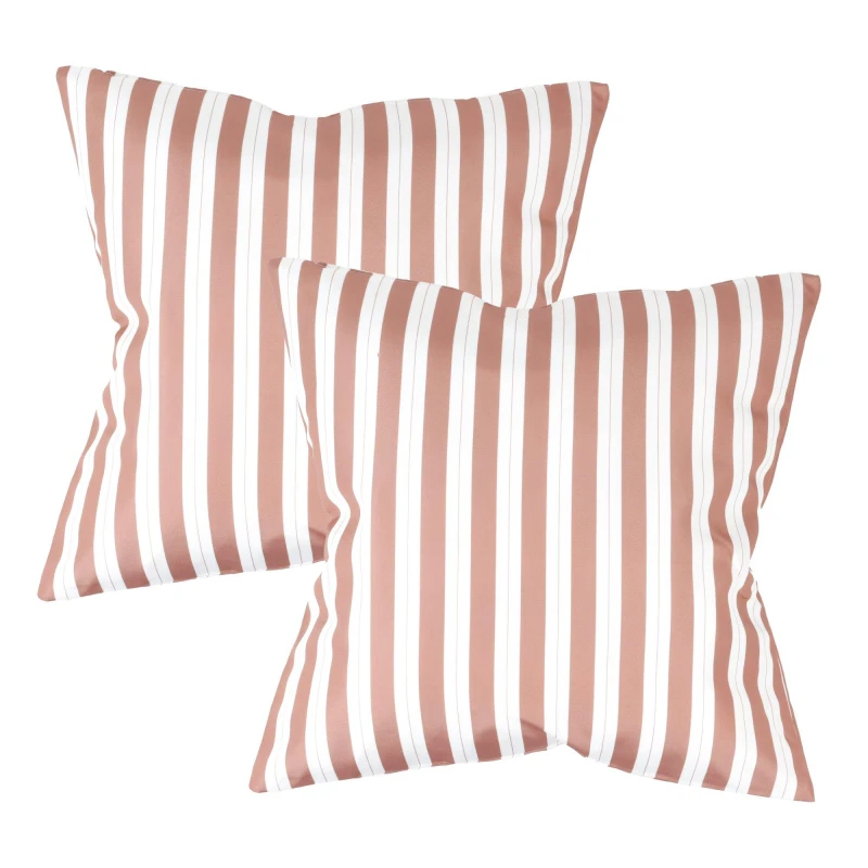 Image of Streetwize Outdoor Pair of Red Striped Scatter Cushions Red M