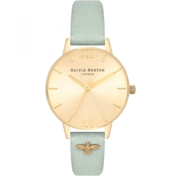 Image of Embellished Strap Gold Sunray & Sage Watch