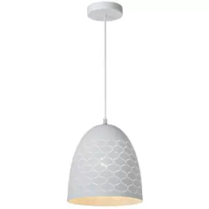 Image of Lucide GALLA - Pendant Light - Ø25cm - 1xE27 - White