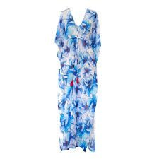 Image of Seaspray Blue Eleanor Floral Maxi Dress - L to XL