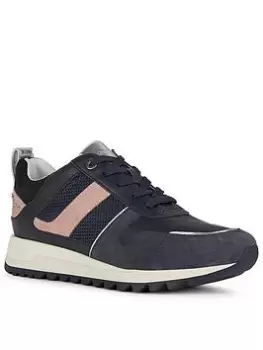 Image of Geox Tabelya Trainers, Navy/Pink, Size 6, Women