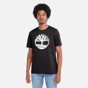Image of Timberland Kennebec River Tree Logo T-Shirt For Men In Black Black, Size XXL