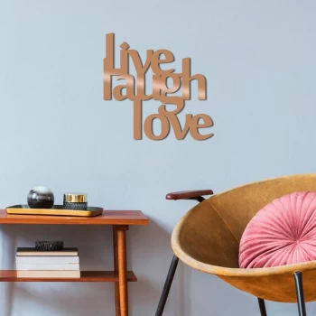 Image of L?ve Laugh Love - Copper Copper Decorative Metal Wall Accessory