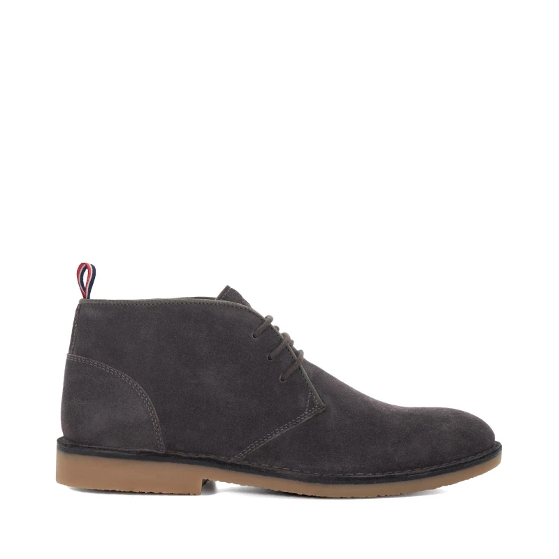 Image of Dune London 'Creed' Suede Desert Boots Grey male