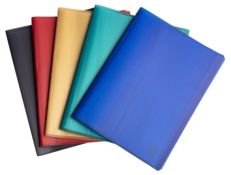 Image of Exacompta OPAK Recycled Display Book 30 Pockets (5 Pack) A4 Assorted 78530E