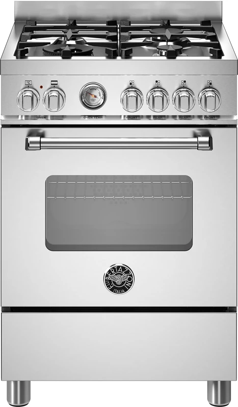 Image of Bertazzoni MAS64L1EXC 60cm Master Series Freestanding Dual Fuel Cooker - STAINLESS STEEL MAS64L1EXC