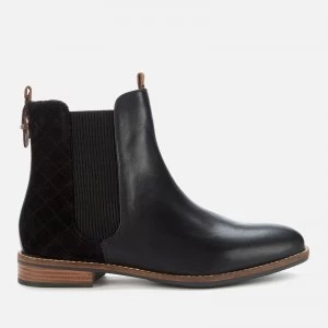 Image of Barbour Womens Badminton Leather Chelsea Boots - Black - UK 4