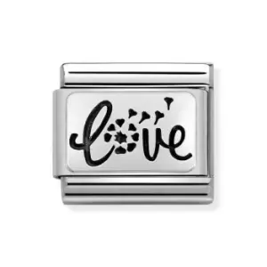 Image of Nomination Classic Silver Love with Dandelion Charm