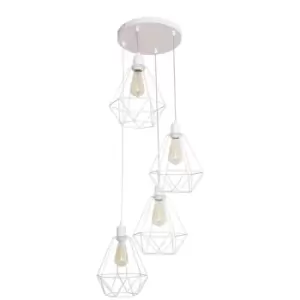 Image of Karo Cluster Pendant Ceiling Light White 35cm