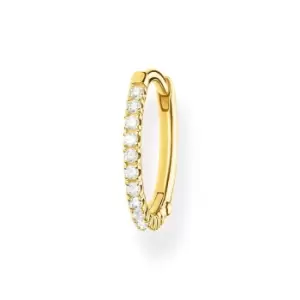 Image of THOMAS SABO Gold Plated CZ Large Single Hoop Earring