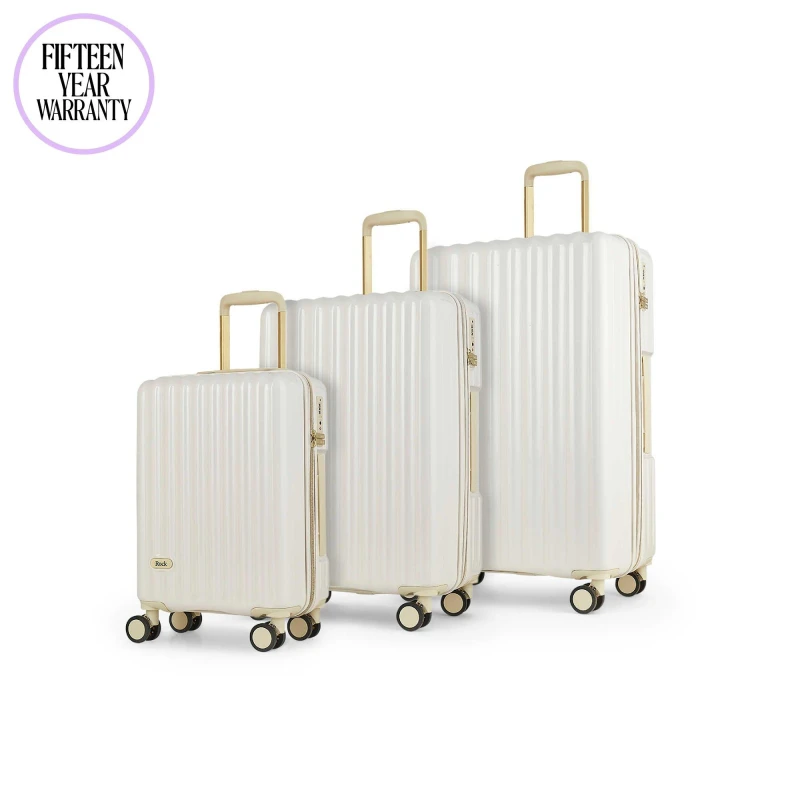 Image of Rock Rock Primrose Medium Suitcase Cream - Rock - Size: Medium Cream Medium UH18501