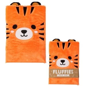 Image of Cute Tiger Design Fluffy Plush Notebook