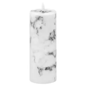 Image of Luxe Collection Natural Glow 3x8 Marble Effect LED Candle