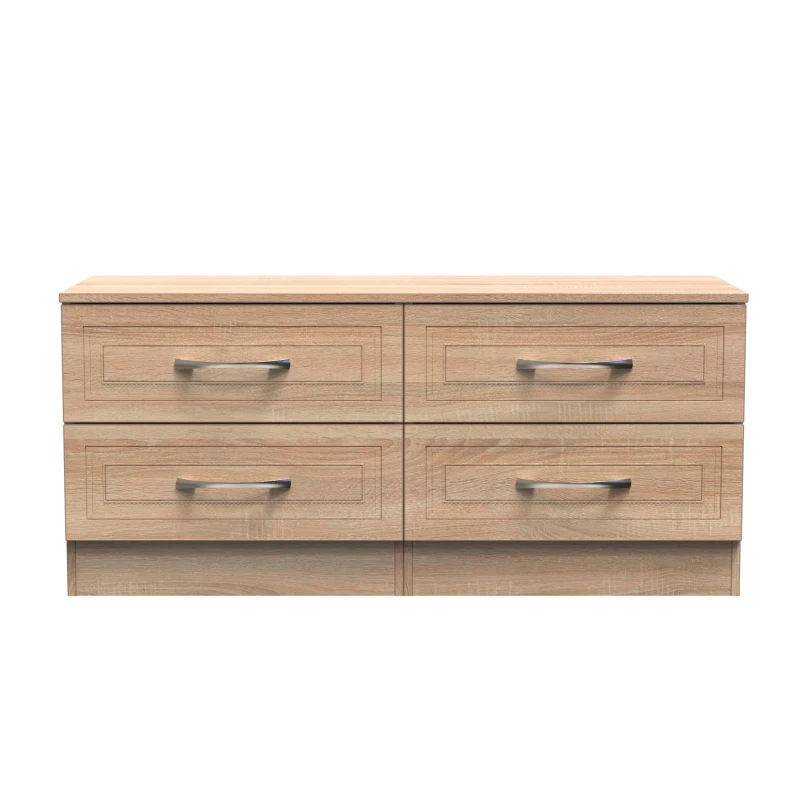 Image of Stafford 4 Drawer Bed Box In Bardolino Oak (Ready Assembled)