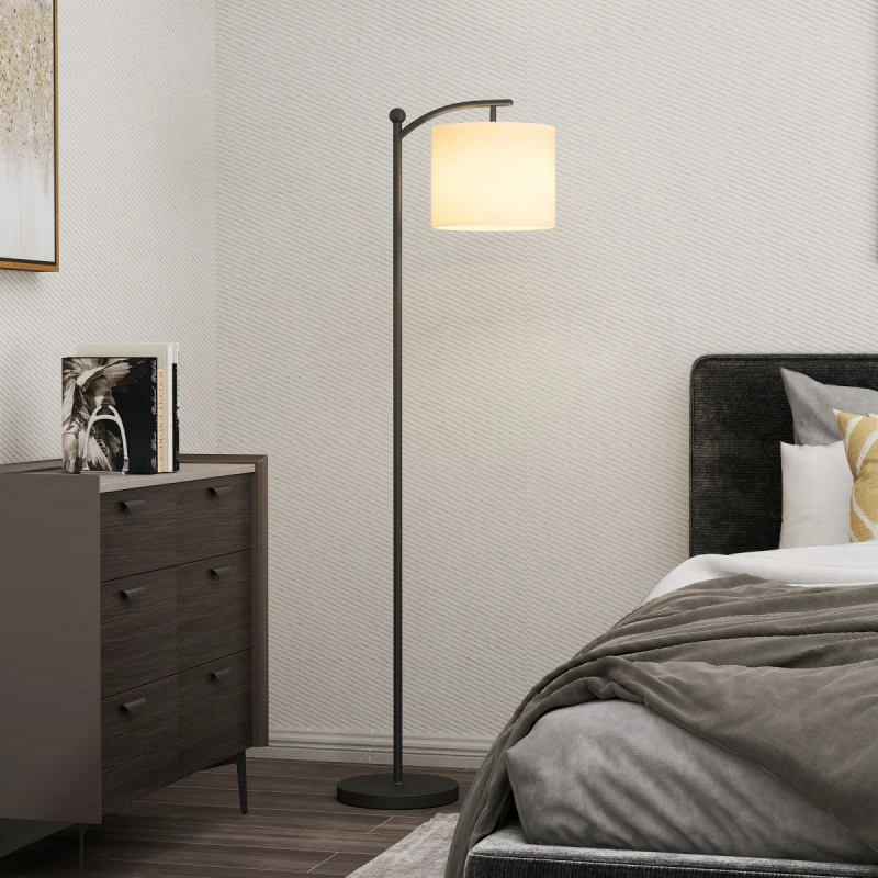 Image of HOMCOM HOMCOM LED Floor Lamp with Dimmable Colours Temperature & Brightness, Black One Size Unisex 5063603738966