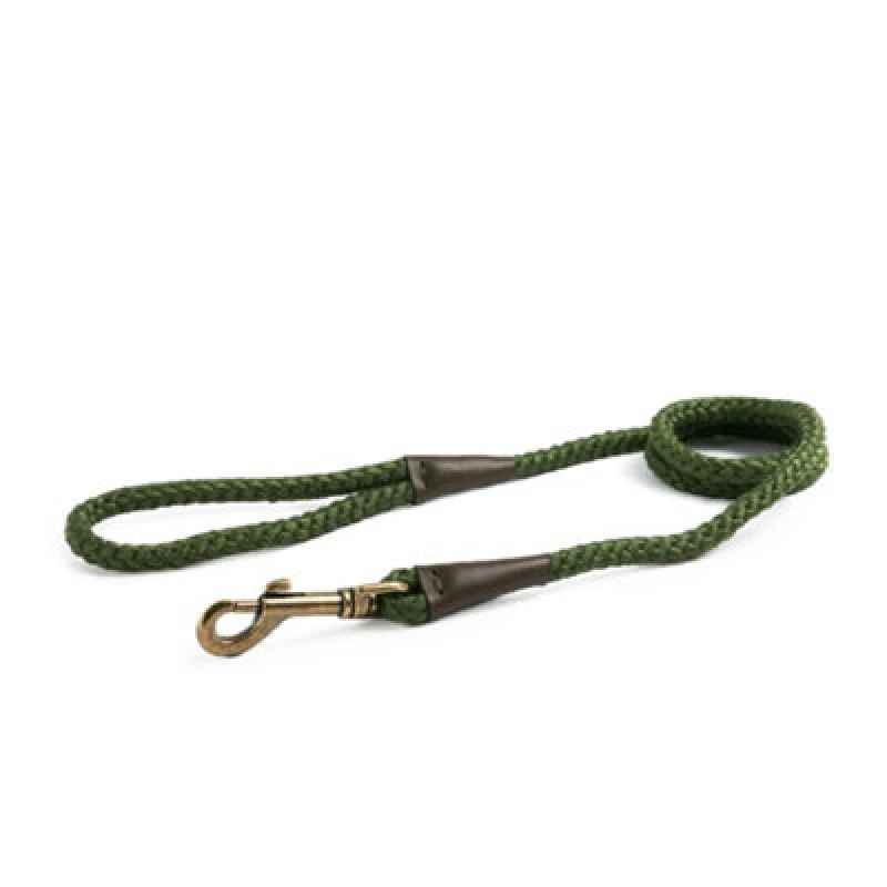 Image of Ancol Green 'Heritage' Lightweight Waterproof Nylon Size 1-3 Rope Dog Lead Green