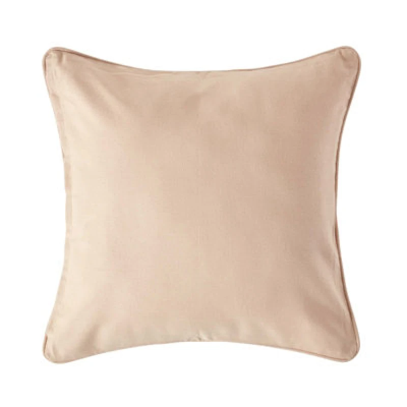 Image of Homescapes Cotton Plain Beige Cushion Cover, 60 X 60 Cm
