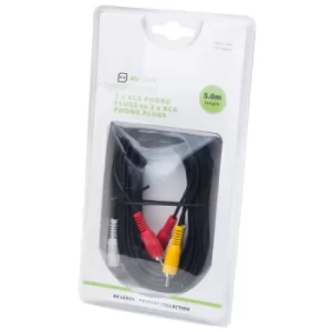 Image of AV:Link 112.076UK 3 X RCA Plugs To 3 X RCA Plugs Lead 5.0m