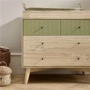 Image of Mamas & Papas Coxley Nursery Dresser Changer - Natural / Olive Green