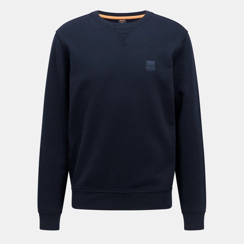 Image of Boss Westart Crew Sweatshirt - Blue Blue M