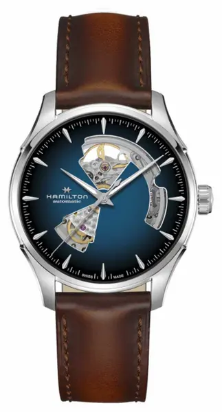 Image of Hamilton H32675540 Jazzmaster Open Heart Automatic Blue Watch
