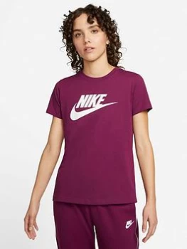 Image of Nike NSW Essential Short Sleeve Tee - Purple, Purple, Size S, Women