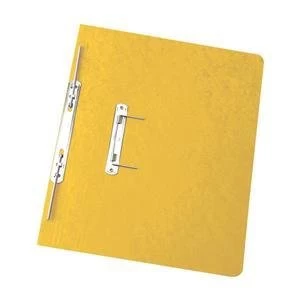 Image of Elba Boston Foolscap Spiral Transfer Spring File 275gsm Yellow Pack of 25