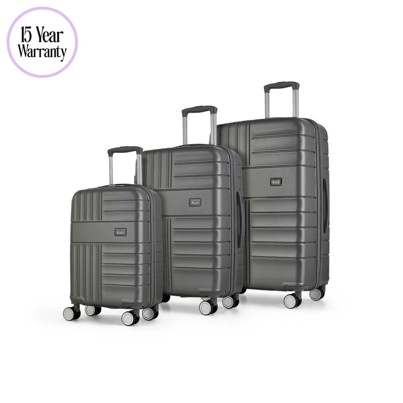 Image of Rock Rock Aspen Suitcase Charcoal Hard Suitcases Cabin Grey 42473002000